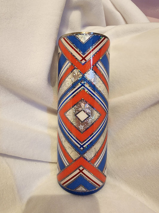 20oz red white blue template