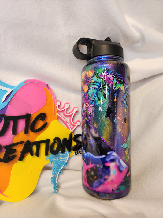 40oz hydro neon monstera