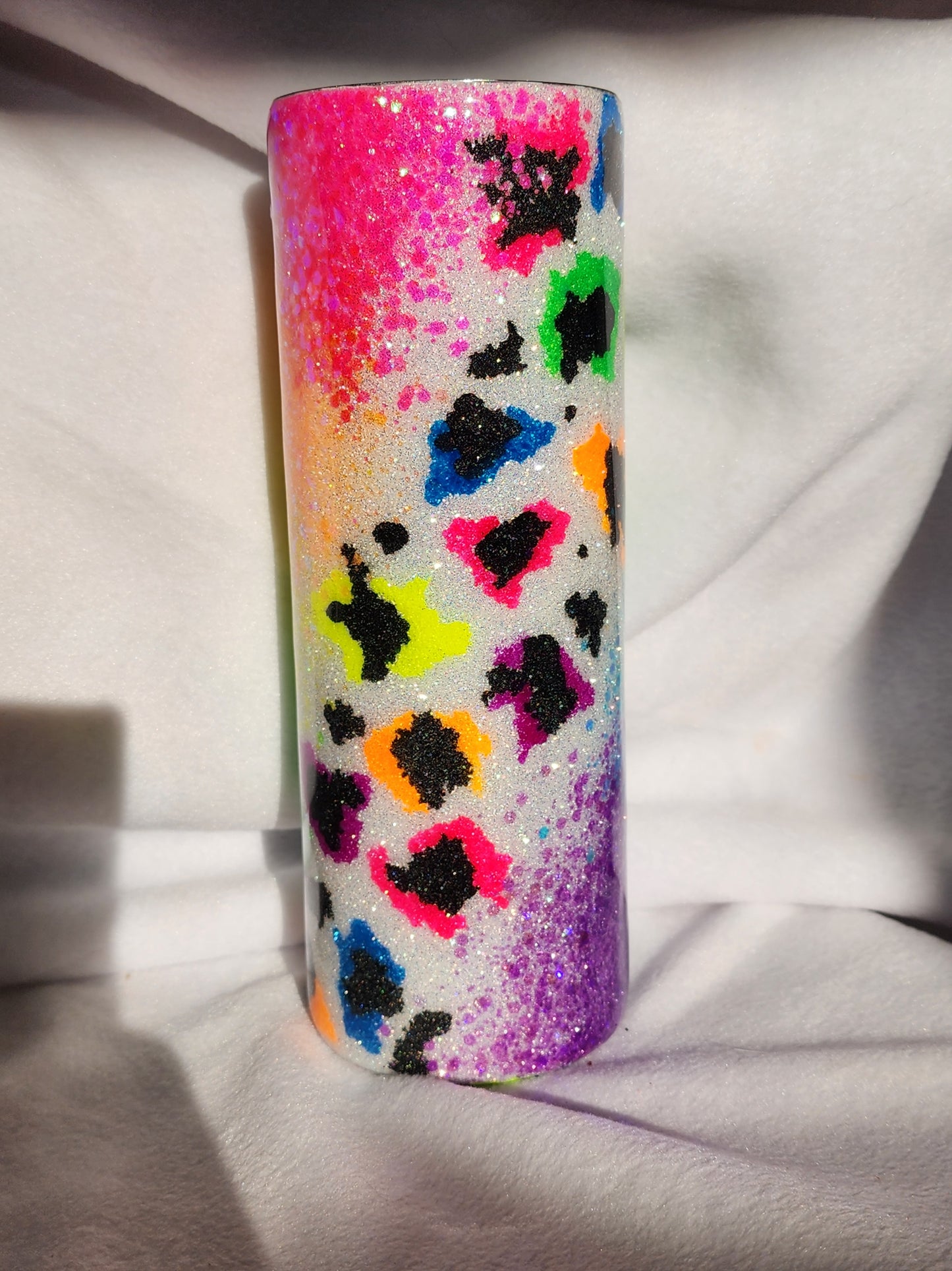 20oz neon cow print