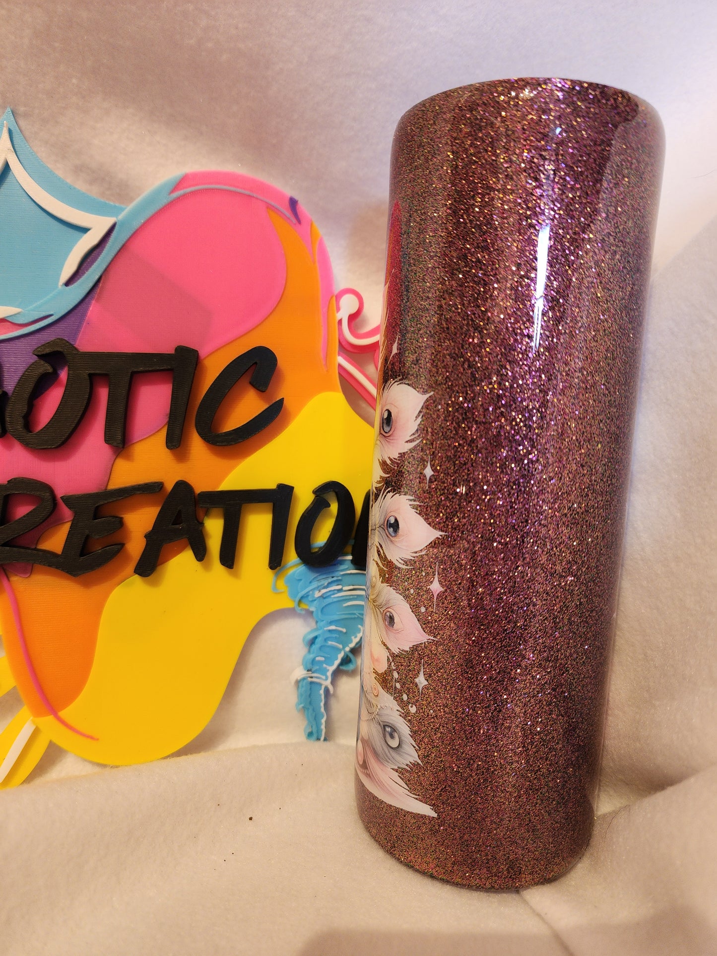 20oz pink peacock